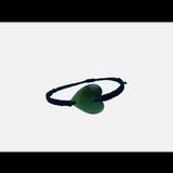 Heart Bracelet 27mm with Macrame - Strap Adjustable