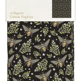 Bee Pattern Cotton 4 pkt - Napkins