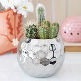 Silver Disco Ball Planter