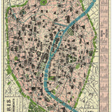 Map Of Paris 1000 Pce Vintage Puzzle