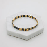 Tile Bracelet - Black/Brown