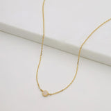 Single Stone Mini Necklace