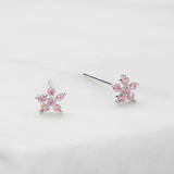 Amelia Stud Earring - Pink/Silver