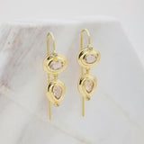 Chloe Thread Earring - Morganite