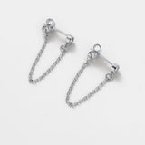 Crystal Chain Wrap Earring / Mini Huggy