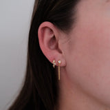 Crystal Chain Wrap Earring / Mini Huggy