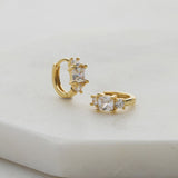 Portia Crystal Huggie Earring