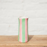 Small Vase - Pink and Mint Green Stripes