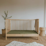Organic Fitted Cot Sheet - Olive