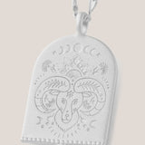 Aries Zodiac Necklace - Silver