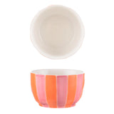 Small Bowl - Pink and Orange Stripe