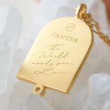 Cancer Zodiac Necklace - Gold