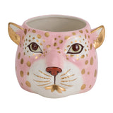 Ceramic Planter - Cheetah Head
