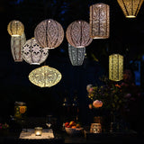 Outdoor LED Solar Lantern - Round 30cm
