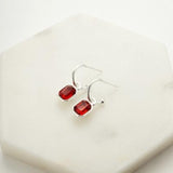Leighton Earring - Red / Silver