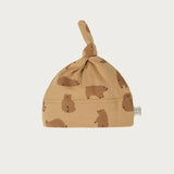 Organic Cotton Knotted Beanie - Chubby Bear