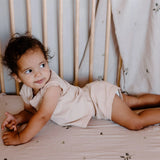 Organic Fitted Cot Sheet - Gum