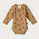 Organic Cotton Long Sleeve Bodysuit - Chubby Bear