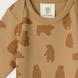Organic Cotton Long Sleeve Bodysuit - Chubby Bear