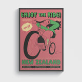 Life is Better - Biker Gal A3 Poster Framed