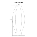 Outdoor LED Solar Lantern - Long Oval 20cm