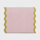 Meal Planner Notepad with Magnets - Pink + Chartreuse