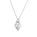 Love Heart Moonstone Necklace