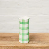Small Vase Mint Green Gingham