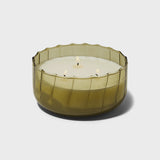 Ripple Large Green Glass Candle - Secret Garden