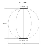 Outdoor LED Solar Lantern - Round 30cm