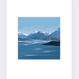 Lake Wakatipu - Matted Mini Print