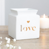 White Love Cut Out Oil Burner