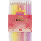 Colouring Pencils - Set 12 - Sunset Palette