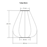 Outdoor LED Solar Lantern - Tulip 20cm