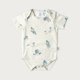 Organic Cotton Short Sleeve Bodysuit NZ Forest
