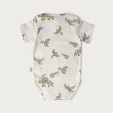 Organic Cotton Short Sleeve Bodysuit NZ Forest