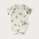 Organic Cotton Short Sleeve Bodysuit NZ Forest