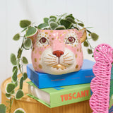 Ceramic Planter - Cheetah Head