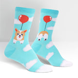 Women's Crew Socks - Pup, Pup And Away