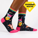 Women's Crew Socks - Space Cats