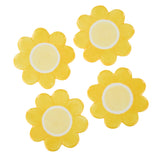 Posey Flower Coasters - Set of 4 - Yellow