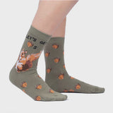 Lets Get Nuts - Womans Crew Socks