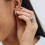 Peak Creole Earrings Small Steel