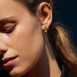 Peak Creole Earrings Small Gold