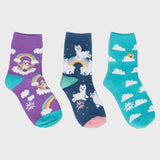 Sloth Dreams Kids Crew Socks Pack of 3 - Youth Ages 3-6