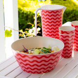 Summer Waves Bamboo Salad Bowl