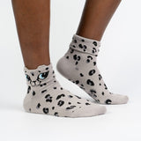 Female Crew Socks -Check Meowt