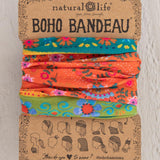 Boho Bandeau Orange/ Green Borders