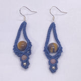 Blue Macrame Earrings