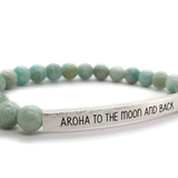 Amazonite Gemstone Bracelet – Aroha to the moon and back